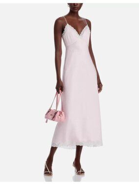 LoveShackFancy Manuela Satin Polka Dot Maxi Dress